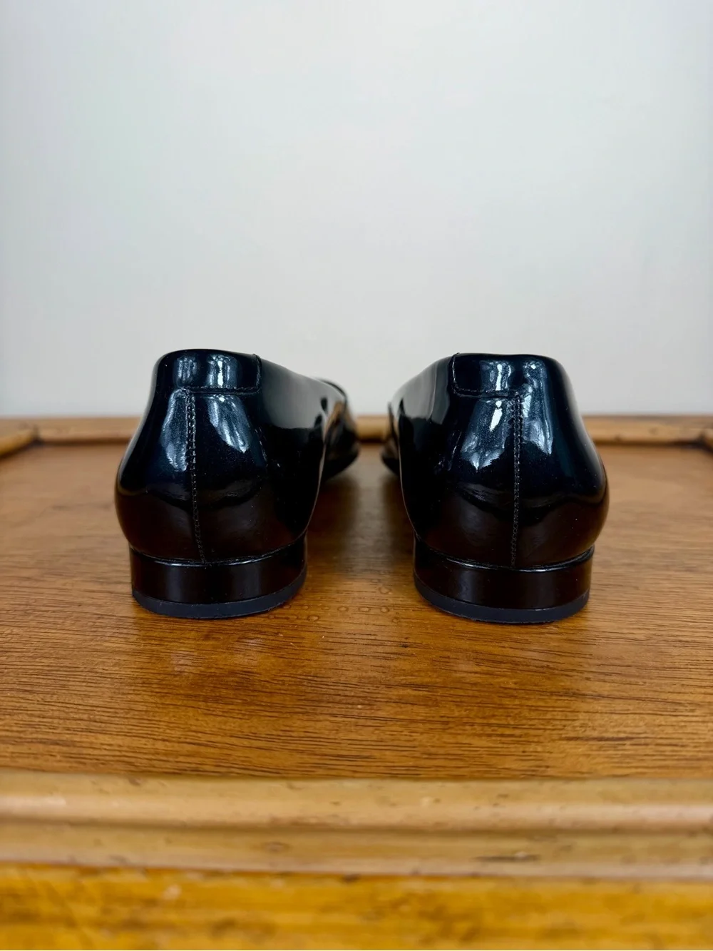 NEW ECCO Women's Anine Leather Black Ballerina Shoes Size 8